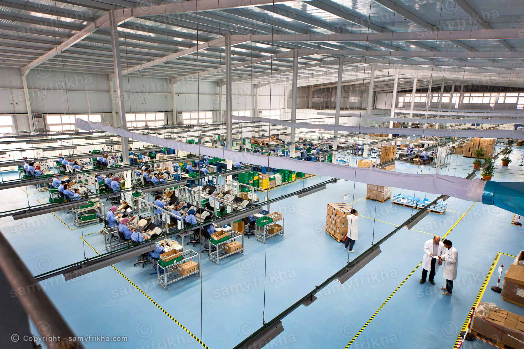 Photographe des usines de textiles en Tunisie.