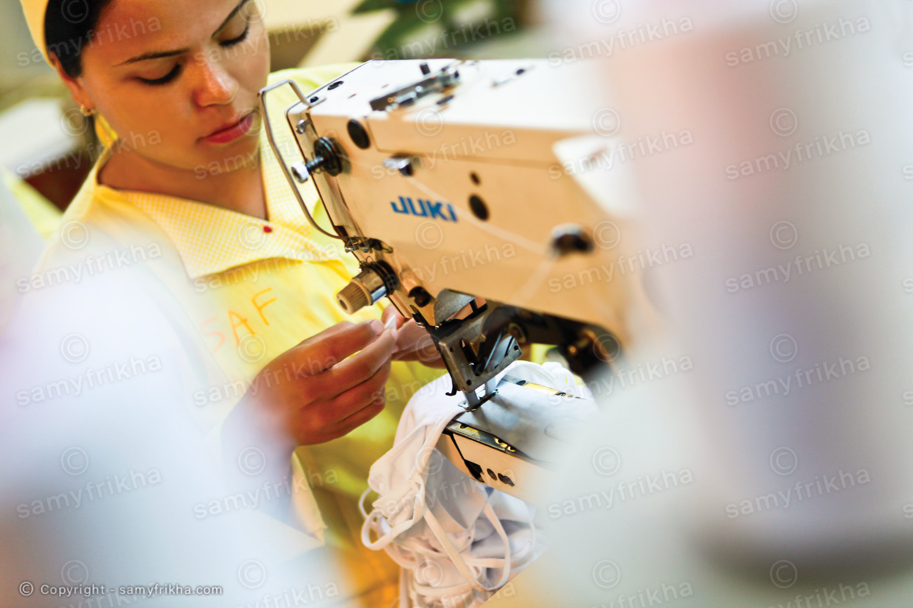 Photographe des usines de textiles en Tunisie.