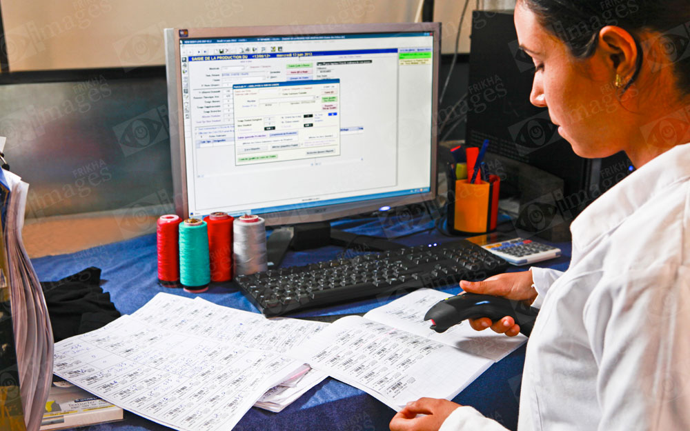 Photographe des usines de textiles en Tunisie.