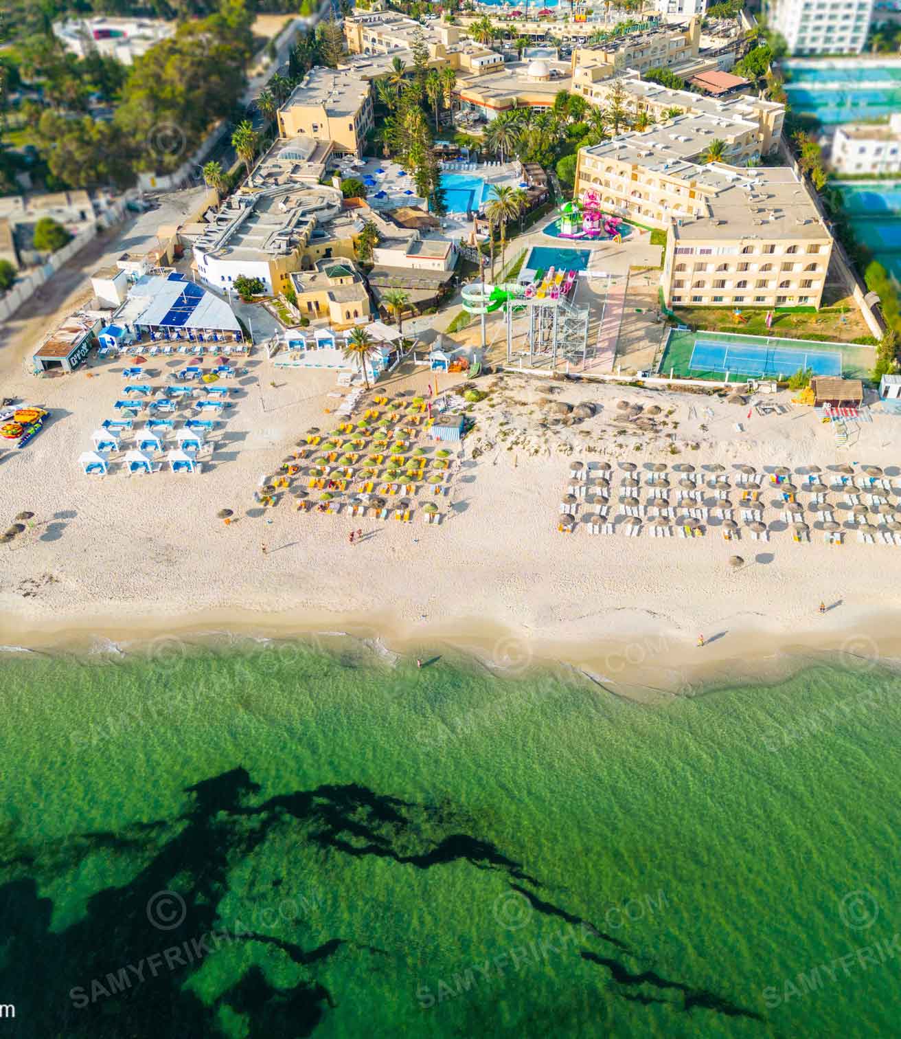 photographe des Hotels en Tunisie a prise de vue aérienne de l'hotel Abou Sofiene Sousse