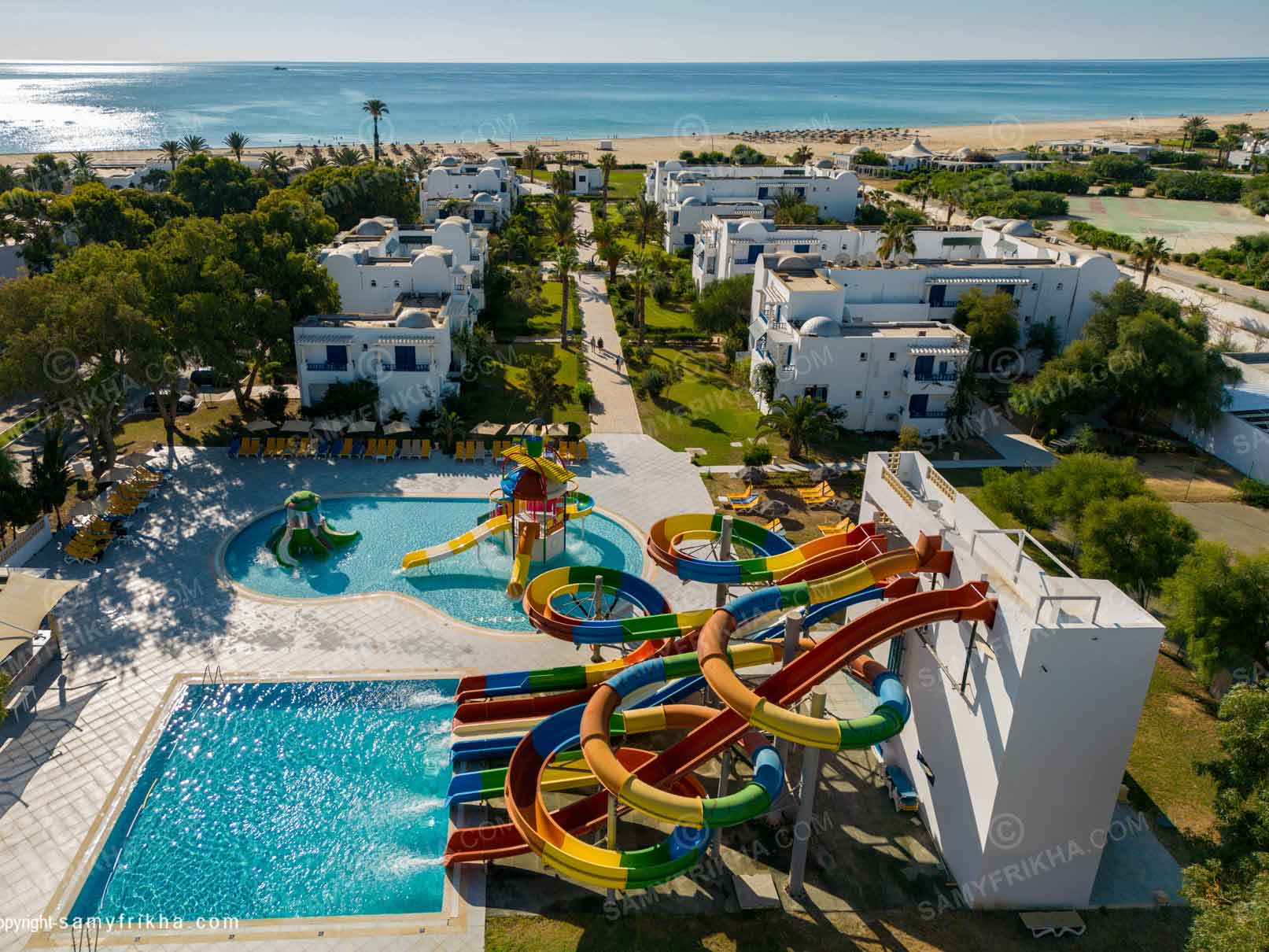 Samy Frikha, le photographe des hotels , a capturé une vue depuis le ciel de l'hôtel Salambo Hammamet